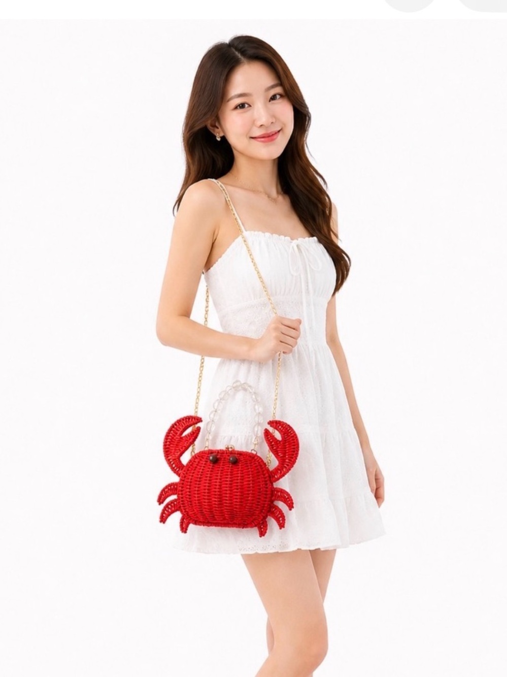 Tommy Bahama VIRAL Red Woven Crab Crossbody Bag